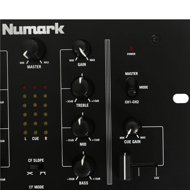 DJ Mixer Numark M2 - 2 Canais, Scratch, Entrada de Microfone